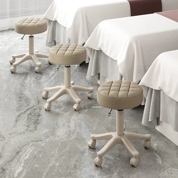 Модерни минималистичные фризьорски стол Салон за красота Специална салонное стол Ролка Ролка Професионални коса стол, Домашен стол за грим
