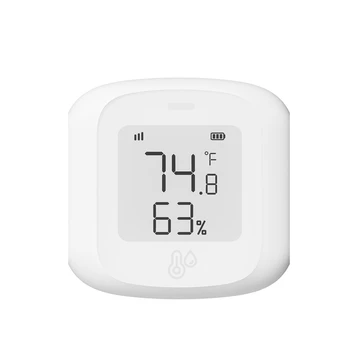Sasha умен WiFi сензор за температура и влажност на въздуха, влагомер за стая, термометър с LCD дисплей Алекса Google Home