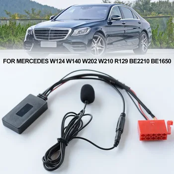 Авто Безжичен Bluetooth-Адаптер Музикален Модул AUX-Приемник С Микрофон За Mercedes-Benz W124 W140 W202 W210 R129 BE2210 BE1650
