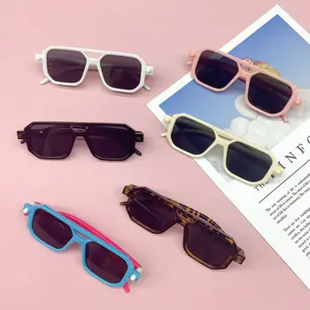 Модни двухлучевые детски слънчеви очила в ретро стил за пътуване, детски слънчеви очила Love Shape, трендови слънчеви очила