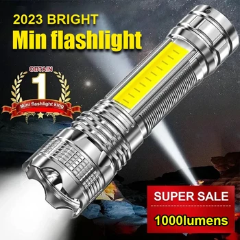 1000ЛМ Мини-фенерче USB Акумулаторна Фенерче Преносим ультраяркий домакински малък фенер Мощен работен мини фенер