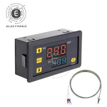 От 12 До 24 vac 110-220 В Цифров контрол на температурата led дисплей термостат за контрол на температурата/охлаждане-60 ~ 500 ℃ Термопара K-тип