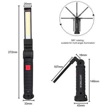 Фенерче USB, акумулаторна батерия с работно лампа, магнитен окачен лампа Lanterna с вградена батерия Фенерче USB, акумулаторна батерия с работно лампа, магнитен окачен лампа Lanterna с вградена батерия 3