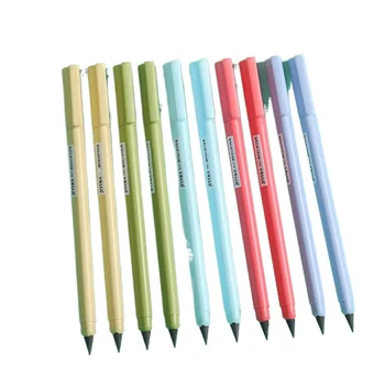 Вечният молив HB графит триъгълни държач за химикалки Учебни пособия за студенти, дръжки от късогледство, прибиращ се молив моранди canetas
