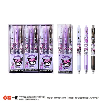 36шт Автентични Гел Химикалки Sanrio Iigen Kuromi Дръжка-Roller 3 Опаковки Черна Химикалка За Подпис Канцеларски материали на Едро