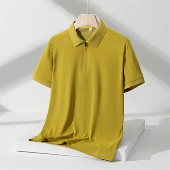 8337 Спортна Бързосъхнеща Поло Риза Мъжка Лятна Мода С Къс Ръкав Обикновена Прости Ежедневни Свободни Пуловери Дишащи Тънки Върхове