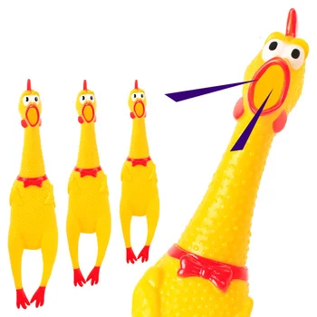 Cartoony Гума Наперен Пиле, Голяма Интерактивна Пищалка, Забавни Сладки, играчки със звук на компресия, Забавни играчки, подаръци за деца, децата