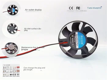 Pengda blueprint 5010 кръгла 50 * 12 мм, хидравлична тъпо вентилатора за охлаждане на видео карта 24 12 5 На 5 см 50 * 50 * 10 мм