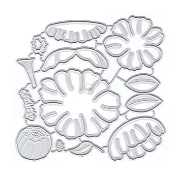 Шушулки с цветя DzIxY Метални режещи печати за направата на картичките Комплекти на печати за подпечатване на хартия Альбомные занаяти 2023 Нови Шаблони Шаблони