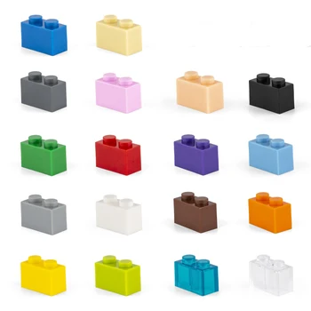Moc 3004 Brick 1 x 2 без долната тръба е Съвместим С конструктори lego 3004 3065 35743 за детски техническо образование 
