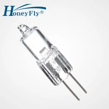 HoneyFly G4 Халогенна лампа 12v 35w от кварцово стъкло, Осветителни мъниста, прозрачен Кристал, топъл бял За реклама на закрито