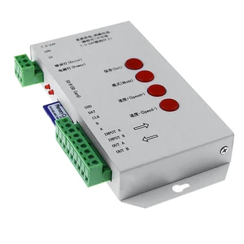 RGB led Контролер T1000S SD-карта 2048 Пиксела Контролер За WS2801 WS2811 WS2812B SK6812 LPD6803 DC5-24V CNIM Горещ