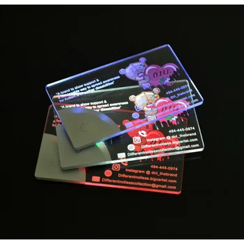 Пригласительная картичка LINLI добро качество, захранван с батерии, дълго светещ поименна карта, загорающаяся, светещ в тъмното визитка