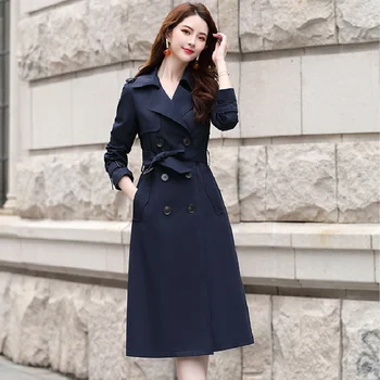 Жена Дълъг Тренч, Модни Корея, Свободна риза, Небрежно Елегантен 2023, Тънка Пролетно дамски ветровка