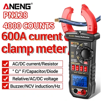 ANENG PN128 4000 Брояч Кърлежи 600A машина за висока точност AC/DC Ток Напрежение NCV True RMS Цифрови Мултицети Инструменти За Измерване на Ом
