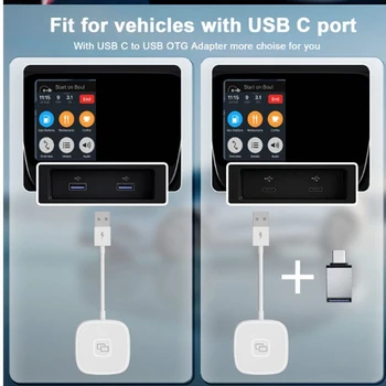 За кабелен Carplay кола, бърза и лесна за използване, подходящ за Iphone AI BOX Square