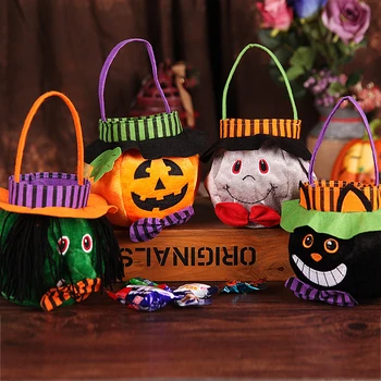Скъпа преносима чанта с тиква за Хелоуин, детска чанта за бонбони, подарък за Деня на Хелоуин, раница с тиква, чанта на рамото
