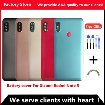 Делото на отделението за батерията За Redmi Note 5, Капак на отделението за батерията За Redmi Note 5 Pro, Корпус капак на отделението за батерията + Бутони за регулиране на силата на звука, Включване + Слот за Sim-карти
