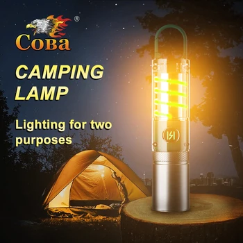 COBA Супер Ярки LED EDC Лампа За Къмпинг Фенер За Палатка, С Акумулаторна Фенерче, Водоустойчив Работен Светлина