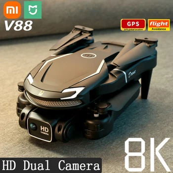 Xiaomi MIJIA V88 Drone 8К, с двойна камера, Оптично поток, избягване на препятствия, професионална въздушна фотография, GPS, Бесщеточный Дрон 5000 М