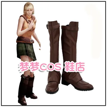 Обувки за cosplay Vedio Game Biohazard 4 Ашли Греъм кафяви обувки ръчна изработка