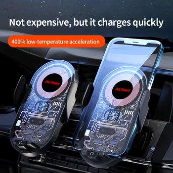 Кола на телефона Безжично зарядно устройство, Прозрачна Изход Smart За Nissan Altima Аксесоари с емблема