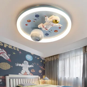 Нов Cartoony Лампа за детска Стая, плафониери, за да се Учат в спалнята Момче, Момиче, Планета, Космонавт, Астронавт, домашни led осветителни тела в стил Деко