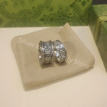 Популярно в Европа и Америка пръстен с двоен символ от 100% 925 сребро, винтажное пръстен за двойка, подарък за парти