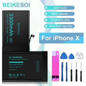 Батерия BEIKESOI за iPhone x xr xs 11 pro max, Разменени Батерия Bateria 