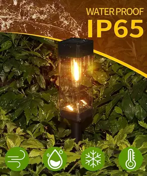 Слънчев Вольфрамовый Водоустойчива Лампа за тревата, външно Led осветление, Градински лампа Декоративна лампа за пътека, Пейзаж штекерный лампа 8шт