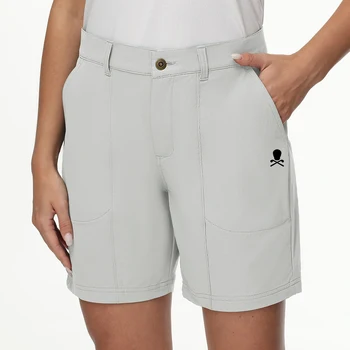 Дамски панталони за голф, Летни обикновена модни удобни ежедневни чорапогащи, дишащи бързо съхнещи къси панталони за голф