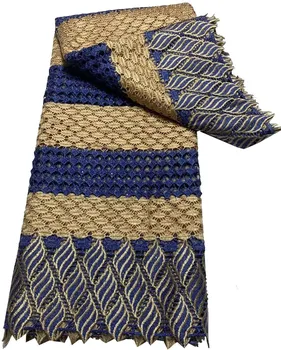 Нов дизайн на африканската шнуровой завързана кърпа, високо качество на Водоразтворими гипюровые ремък за нигерийски сватба, материали HLA151 Нов дизайн на африканската шнуровой завързана кърпа, високо качество на Водоразтворими гипюровые ремък за нигерийски сватба, материали HLA151 5