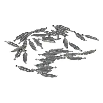 100/200 бр. Старинни Бронзови медальони с пера, колие, Антикварни окачване с пера, Производство на бижута в индийски стил